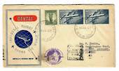 AUSTRALIA 1958 1953 Qantas Coronation Flight Cover from Inaugueral Round the World Flight. Nice cover with fine copies of the 2/