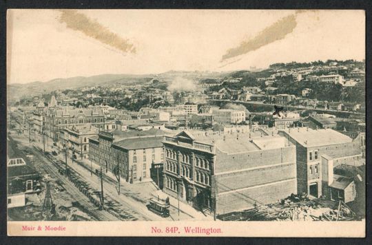 WELLINGTON Early Undivided Postcard Muir & Moodie Spoilt by envelope marks. - 47643 - Postcard