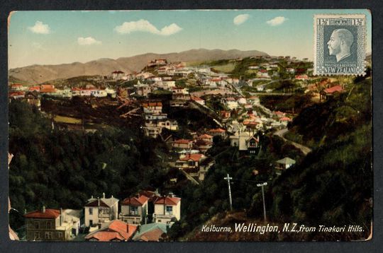 WELLINGTON Kelburn from Tinakori Hills. Coloured Postcard. - 47705 - Postcard