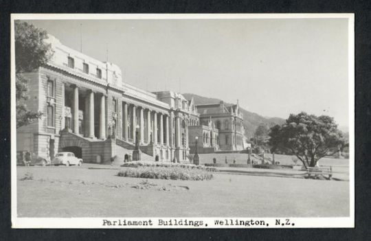 WELLINGTON PARLIAMENT BUILDINGS Real Photograph by N S Seaward. - 47728 - Postcard